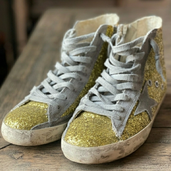 GOLDEN GOOSE RARE & GENTLY PRE-LOVED GLITTER HIGH TOPS | SIZE 36 🇺🇸 6 - Picture 2 of 16